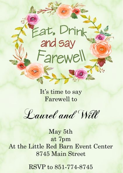 farewell party invite